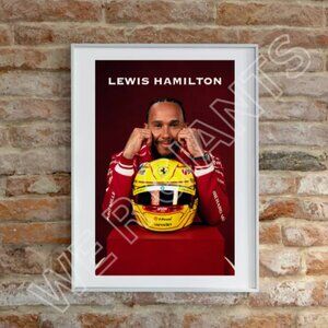 LEWIS HAMILTON FERRARI 11x17